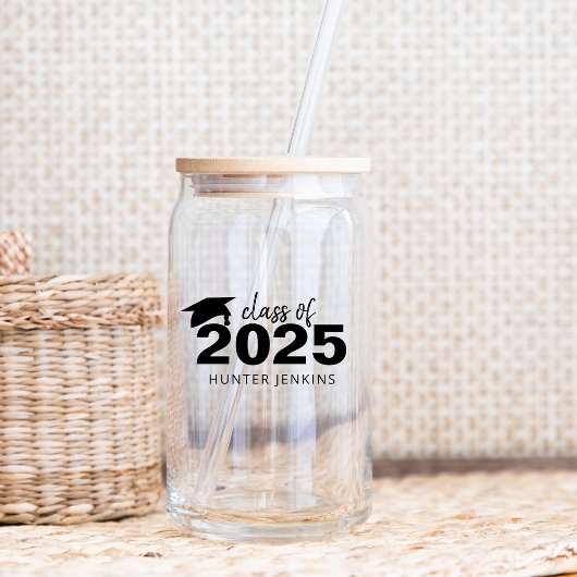卒業パーソナライズされた ガラス缶