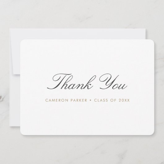 卒業パーソナライズされた サンキューカード (正面)