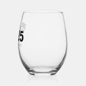 卒業パーソナライズされた ステムなしワイングラス (左)