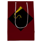 卒業パーソナライズされた ミディアムペーパーバッグ (裏面)