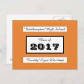 卒業パーソナライズされた/懇親会はがき 案内ポストカード (正面/裏面)