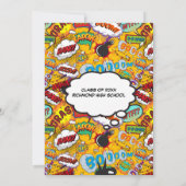 卒業パーティおもしろい漫画図書区分2022 招待状 (裏面)