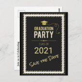 卒業パーティの保存日 ポストカード (正面/裏面)