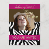 卒業パーティの招待状、写真はがき インビテーションポストカード (正面)