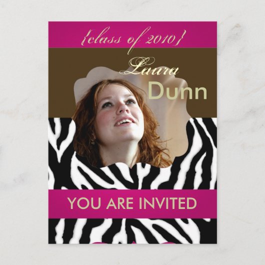 卒業パーティの招待状、写真はがき インビテーションポストカード (正面)