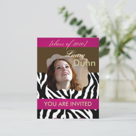 卒業パーティの招待状、写真はがき インビテーションポストカード (スタンド正面)