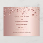 卒業パーティの日付バラ予算の保存 (裏面)