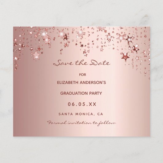 卒業パーティの日付バラ予算の保存 (裏面)