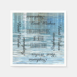 卒業パーティの繰り返し名紙 スタンダードカクテルナプキン