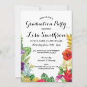 卒業パーティアロハトロピカルルアウ(ハワイ式宴会)パーティー招待状 招待状 (正面)