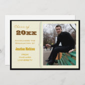 卒業パーティイエローフォト招待状 招待状 (正面/裏面)