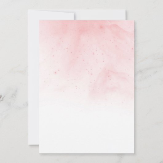 卒業パーティエレガントの水彩フローラ 招待状 (裏面)