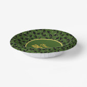 卒業パーティクラスのパーソナライズされたグリーン金ゴールド ペーパーボウル (傾斜あり)