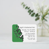 卒業パーティグリーンフォト挿入カード2024 エンクロージャーカード (スタンド正面)