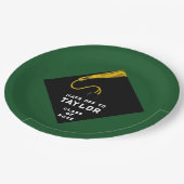 卒業パーティグリーン紙プレート ペーパープレート (アングル)