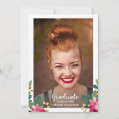 卒業パーティシックフローラ大学院写真 招待状 (正面)