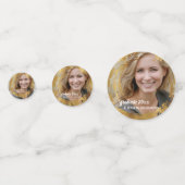 卒業パーティシニアクラスフォトフェイク金ゴールド コンフェッティ (正面)