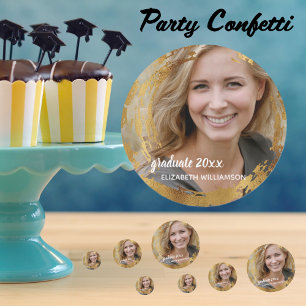 卒業パーティシニアクラスフォトフェイク金ゴールド コンフェッティ