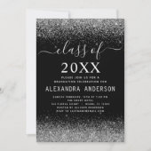 卒業パーティシルバーブラッククラス2024 招待状 (正面)