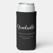 卒業パーティシンプルのカジュアルスクリプト スリム缶クーラー (Seltzer裏面)