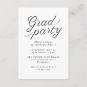 卒業パーティシンプルーの白黒 エンクロージャーカード (正面)