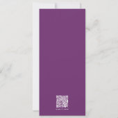 卒業パーティシンプルーモダン写真QRコード 招待状 (裏面)