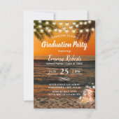 卒業パーティトロピカルサマーサンセットパームビーチ 招待状 (正面)