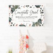 卒業パーティバナー |熱帯ジャングルの緑 横断幕 (インサイチュ)