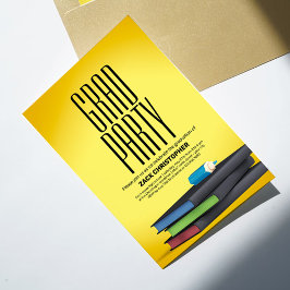 卒業パーティファンシーーへの招待のパーソナライズ 招待状