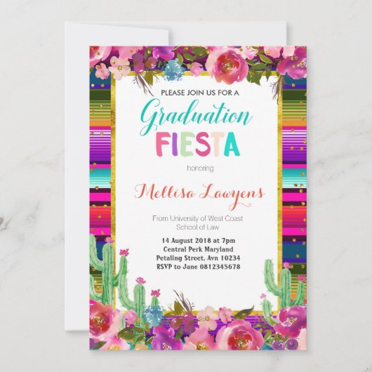 卒業パーティフェスタ招待状 招待状 (正面)