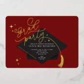 卒業パーティフォイル招待状 箔招待状 (正面)