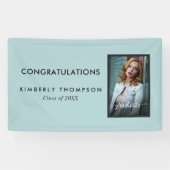 卒業パーティフォトスモダンクリプトお祝い 横断幕 (横)