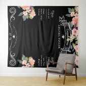 卒業パーティフォトブース水彩フローラ タペストリー (インサイチュ(横))