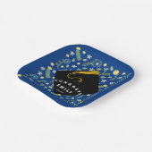 卒業パーティフラワーズ紙プレート ペーパープレート (傾斜あり)