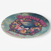 卒業パーティフローラパーティー ペーパープレート (アングル)