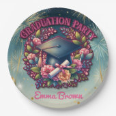 卒業パーティフローラパーティー ペーパープレート (正面)