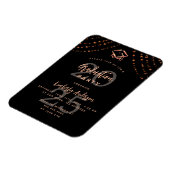 卒業パーティブラックバラ金ゴールドスター招待 マグネット (左側)