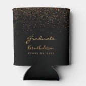 卒業パーティブラック金ゴールド 缶クーラー (裏面)