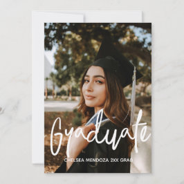 卒業パーティミニマリスト写真招待状 招待状