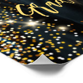 卒業パーティモダンの写真の歓迎サイン ポスター (角)