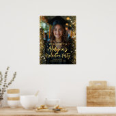 卒業パーティモダンの写真の歓迎サイン ポスター (キッチン)