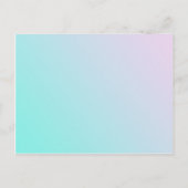 卒業パーティモダングラデーションはっきりした インビテーションポストカード (裏面)