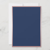 卒業パーティモダンバラ金ゴールド&ネイビーブルー 招待状 (裏面)