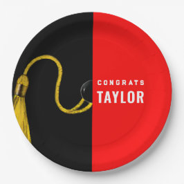 卒業パーティレッド紙プレート ペーパープレート