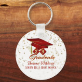 卒業パーティレッド金ゴールドクラシック キーホルダー (正面)