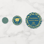 卒業パーティーおめでとうございます写真のパーソナライズ コンフェッティ (正面)