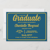 卒業パーティーおめでとうございます写真のパーソナライズ 招待状 (裏面)