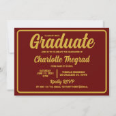 卒業パーティーおめでとうございます写真のパーソナライズ 招待状 (裏面)