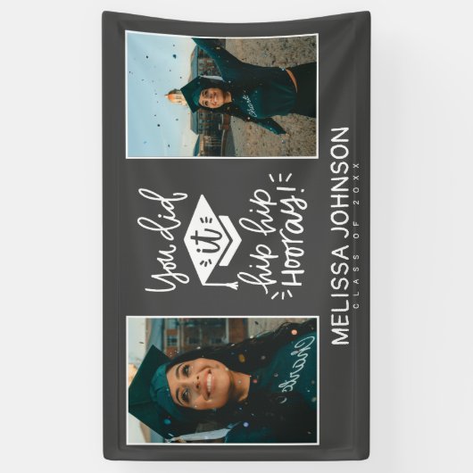 卒業パーティーおめでとうバナー 横断幕 (縦)