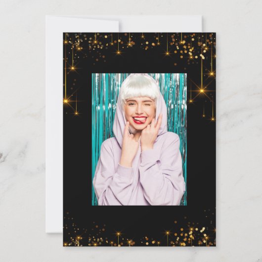 卒業パーティーおめでとう写真招待状 招待状 (裏面)